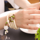 Mâlâ 108 Perles, Jade et Graine de Bodhi - Biloria