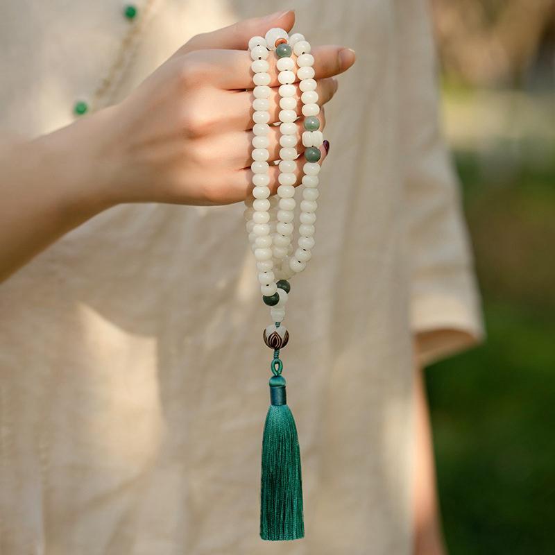 Mâlâ Lotus Graine de Bodhi 108 Perles – Énergie Feng Shui - Biloria