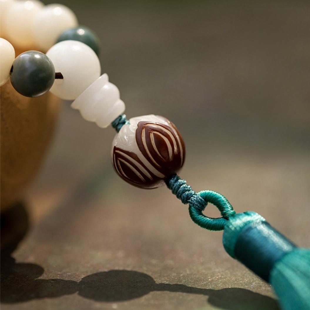 Mâlâ Lotus Graine de Bodhi 108 Perles – Énergie Feng Shui - Biloria