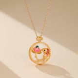 Pendentif Lotus Carpe Koï Jade Blanc – Chance et Sérénité - Biloria