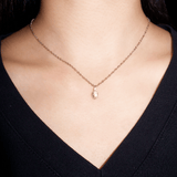 Prêt pour un nouveau départ ? Collier Pierre de Lune Argent Plaqué Or - Biloria