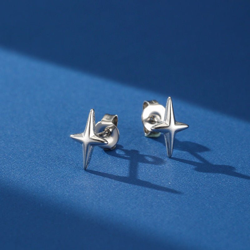 Puce d'Oreille Homme Croix Minimaliste Acier Inoxydable - Biloria