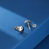 Puce Oreille Yin Yang Acier Inoxydable Homme Femme - Biloria